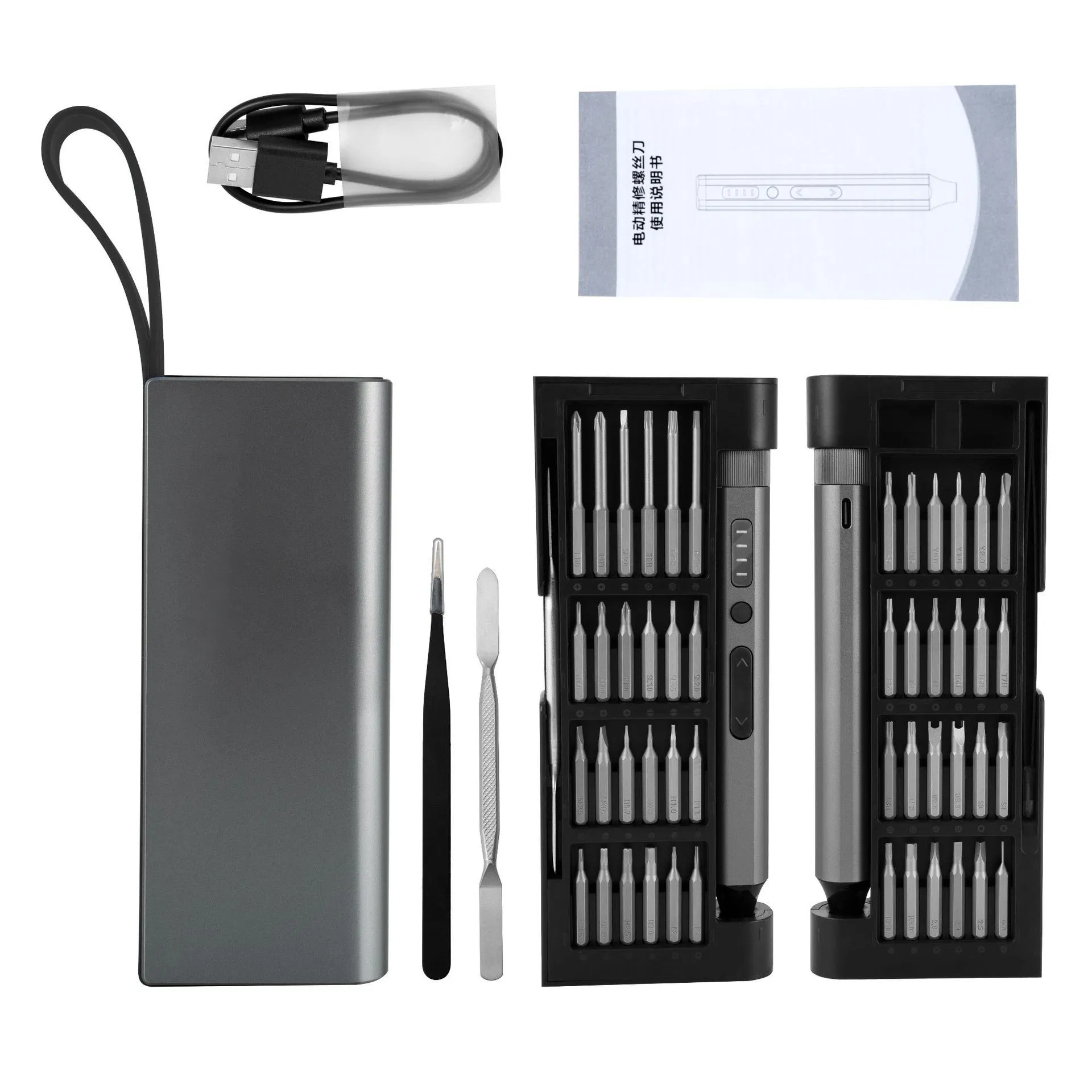 Aluminium Alloy Premium Portable Multi-Function Magnetic 53-in-1 Automatic Mini Electric Screwdriver Kit for Versatile DIY Workshop Use