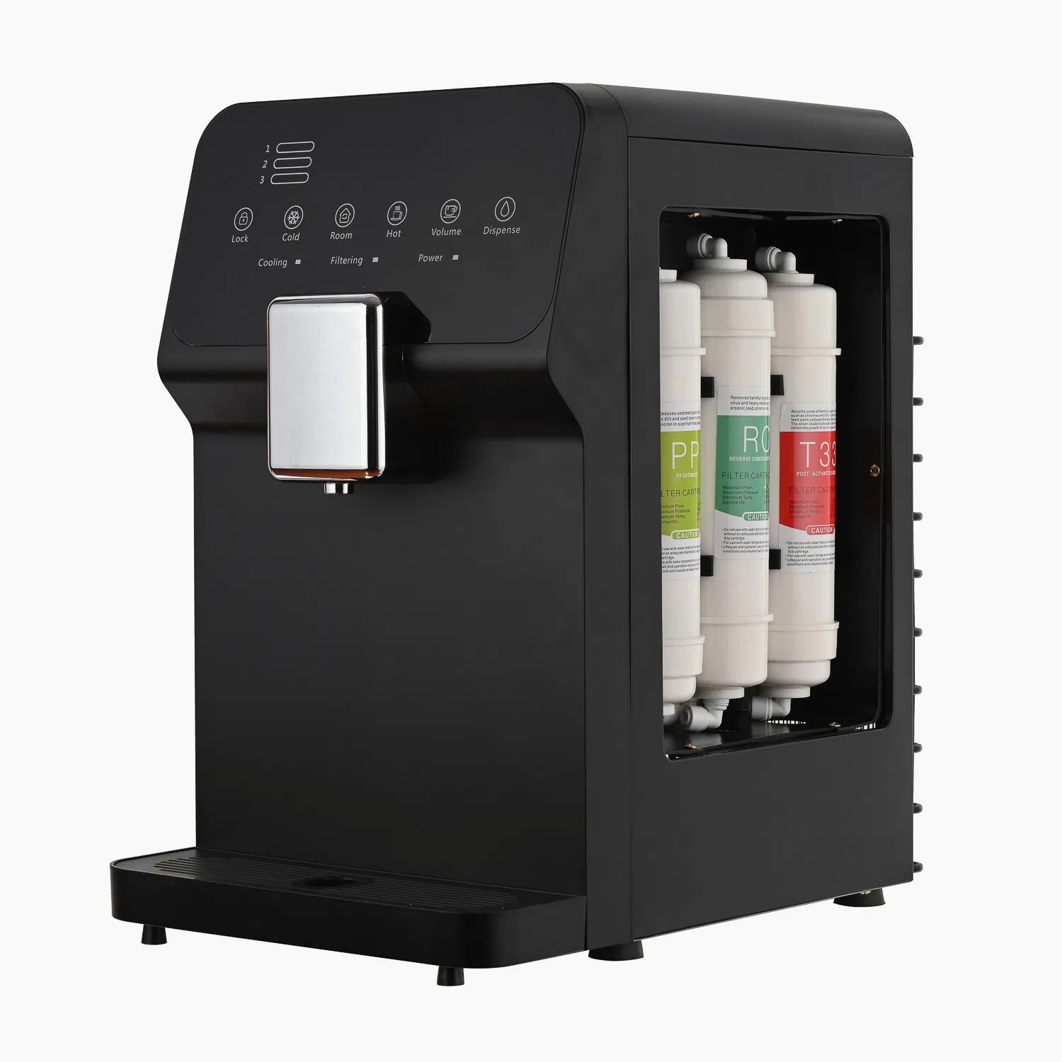 Portable Instant Heating Home Use 3 Stages Filter Direct Drinking Mini Desktop Pipeline Water Dispenser Purifier RO Filtration with UF