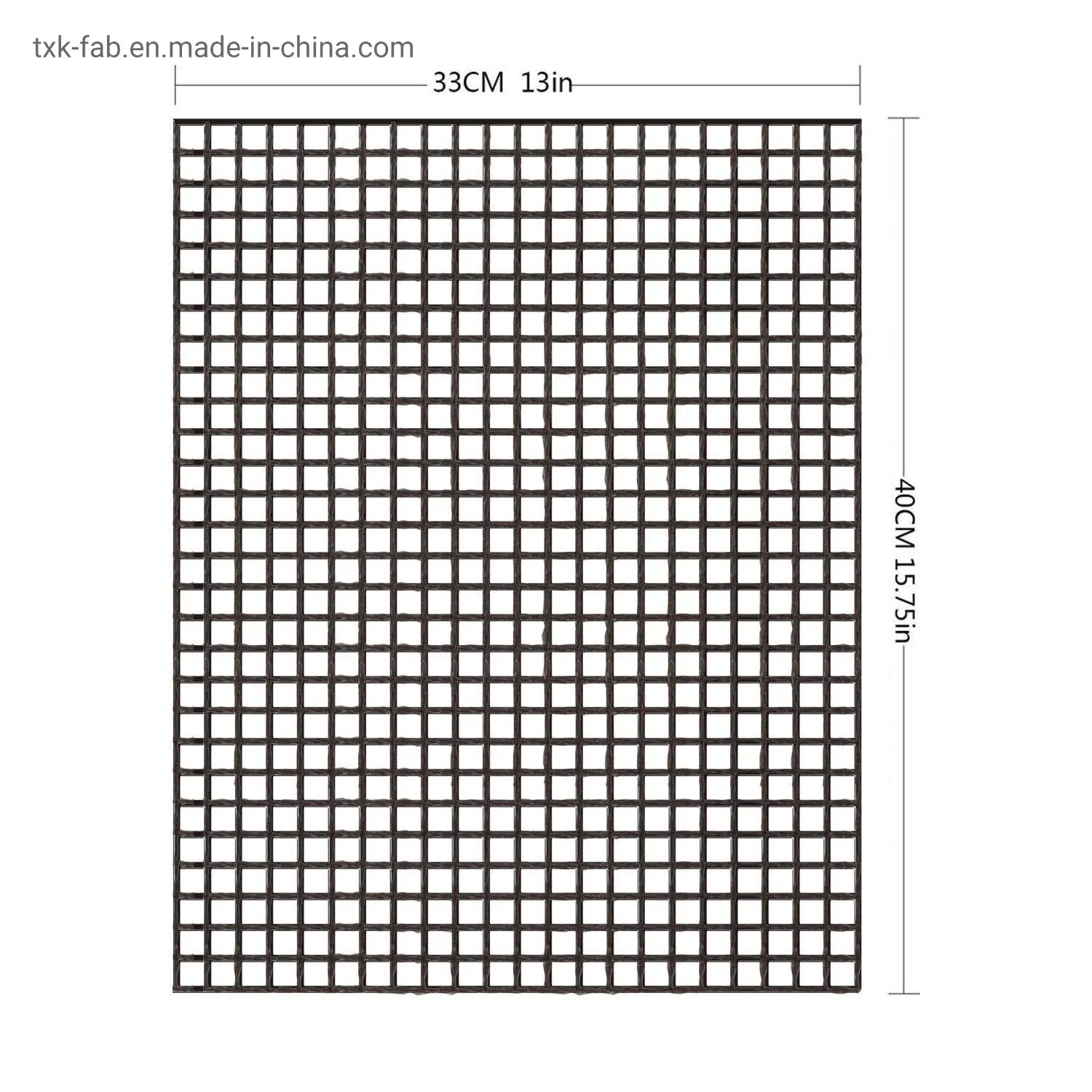 Food Grade High Temperature PTFE Fiberglass Fabric for BBQ Grill Baking Mesh Mat