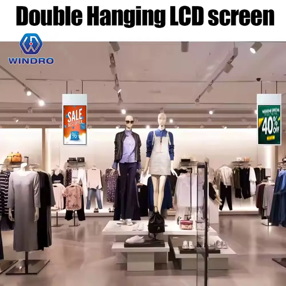 Двусторонний настенный LCD дисплей Android 43-65 дюймов