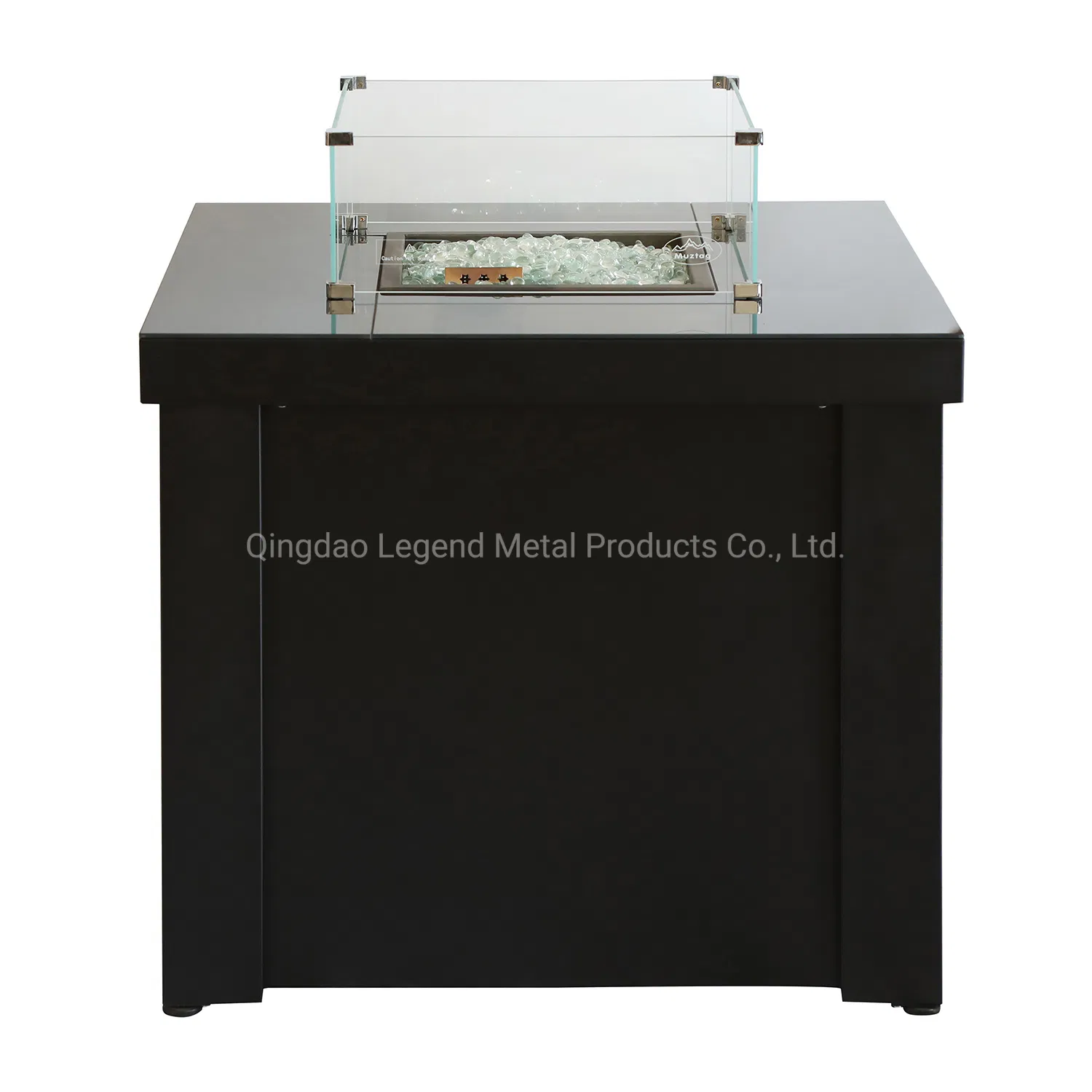 Popular Outdoor Gas Fireplace with Glass Wind Shade by LPG for Heating Lhotse 817
