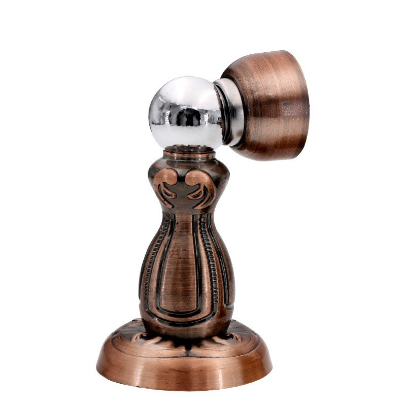 Wholesale Durable Carved Chinese Style Antique Door Holder Home Office Door Catch Stops Magnetic Stainless Steel Inner Door Stopper