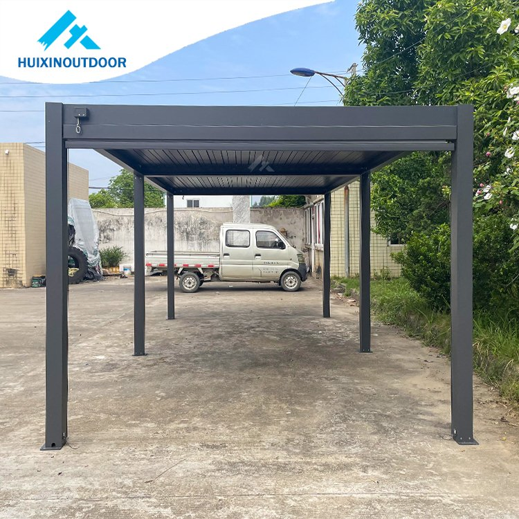 Bioclimatic Motorized Adjustable Aluminum Pergola Outdoor Patio Backyard Deck Build Louver Pergolas