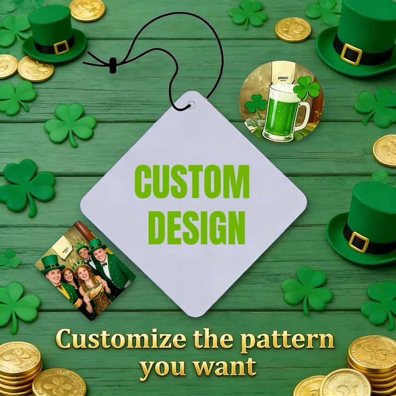 St. Patrick's Day Theme Custom Fragrances Tablets Double-Sided Hanging Decor for Clothing Labels