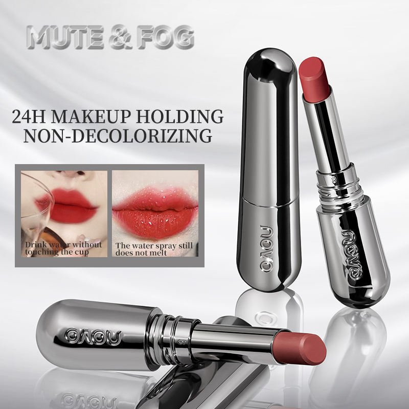 Novo Travel Size Lip Gloss Private Label Natural Makeup Non-Stick Cup Moisturizing Waterproof Lipstick Cosmetics Female Lipstick