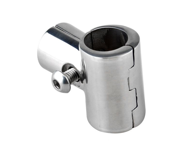 Tee Pipe Connector Opened Boat Handrail Fitting 316 Stainless Steel