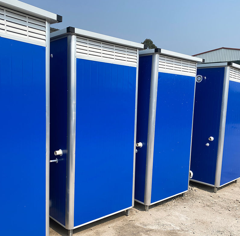 Construction Steel Prefab Container House Outdoor Foldable Container Portable Toilet