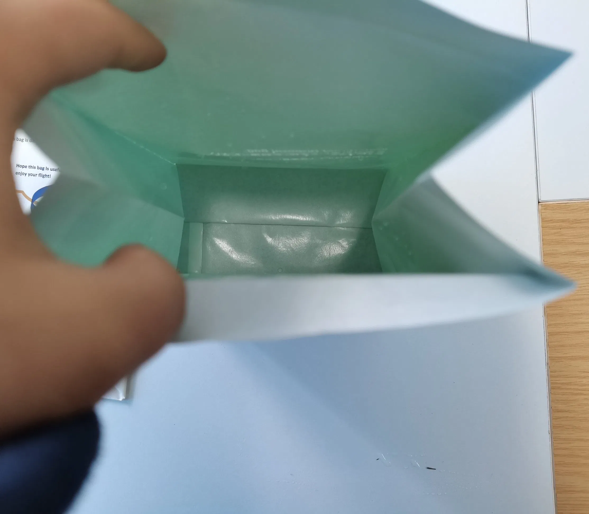 Heat Sealing PE Coated Medicine Cleaning Vomit Sickness Paper Bag