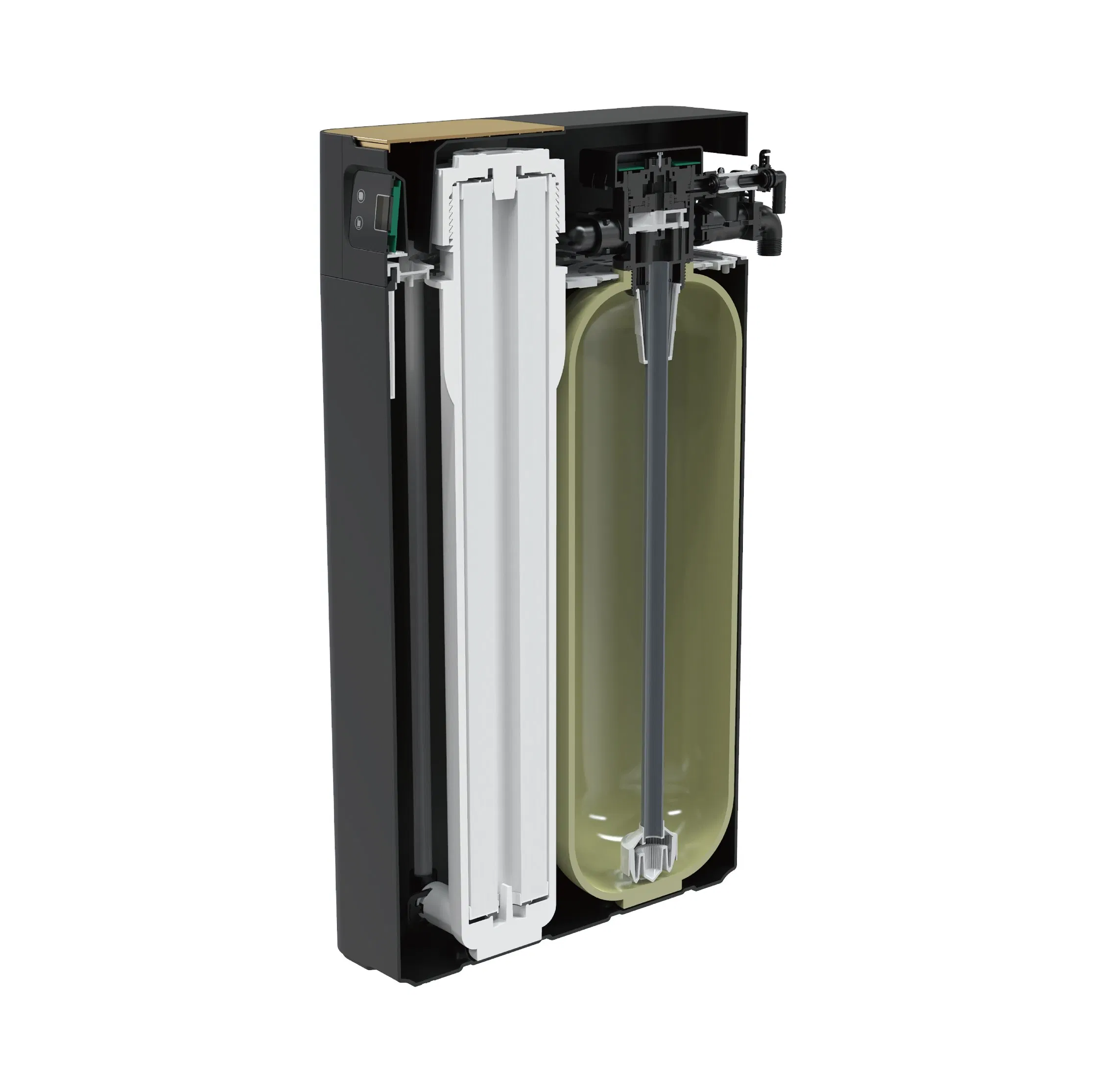 Whole House Black Salt Residential Shower Cabinet Resin Water Softener