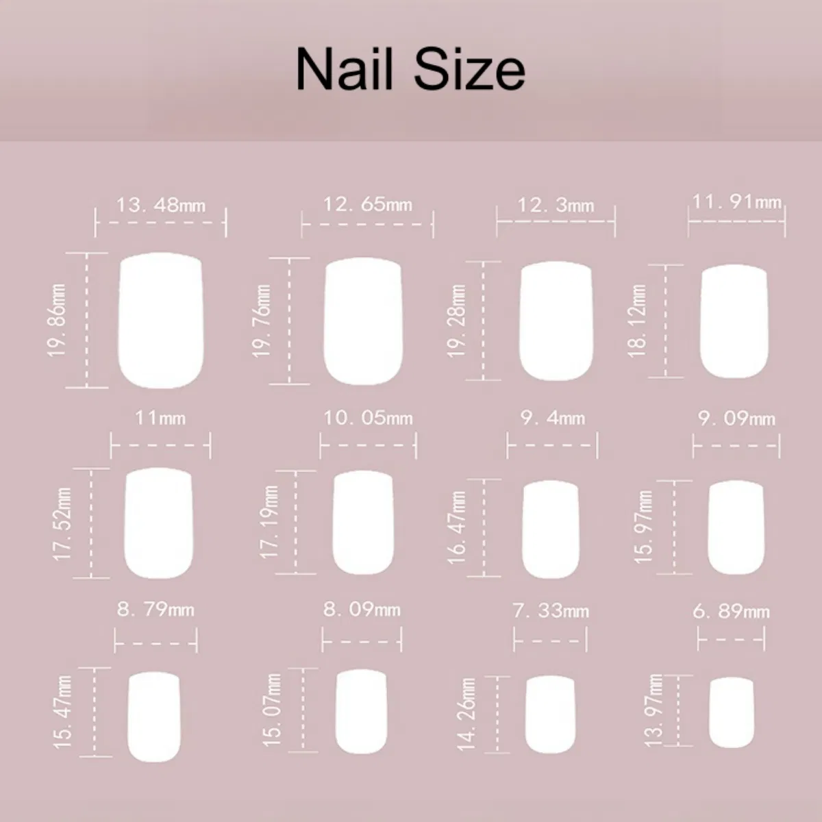 New Style Glitter False Pink Artificial Fake Nail