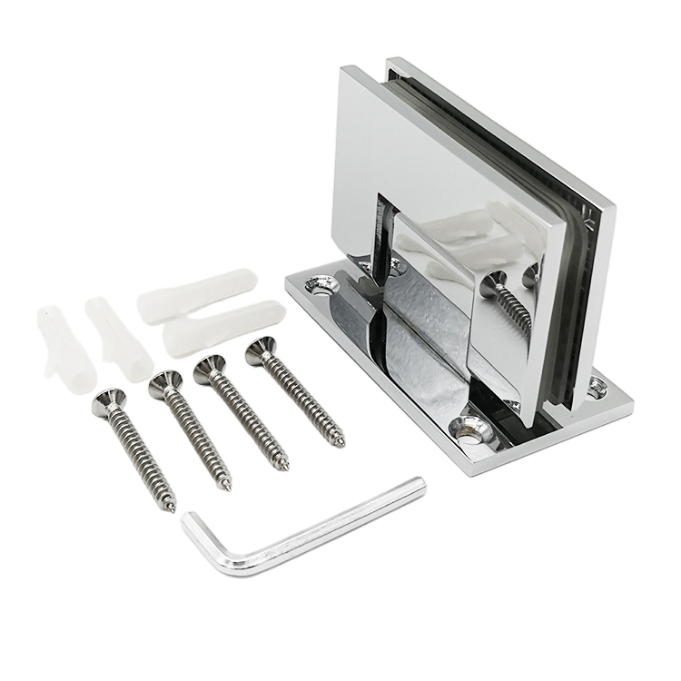 Bathroom 90° Stainless Steel Clamp Glass Shower Door Hinge