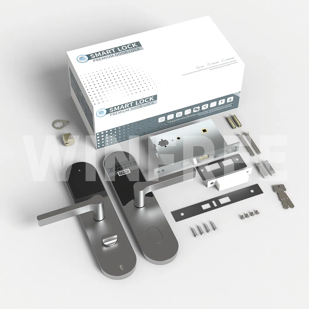 Key Card Smart Electronic Locks Modern Hotel Door Locks for Wooden Door