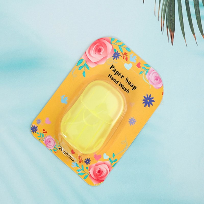 Mini Disinfecting Soap Slice Disposable Washing Hand Paper Soap Sheets Natural Portable Toilet Travel Soap Paper Sheet