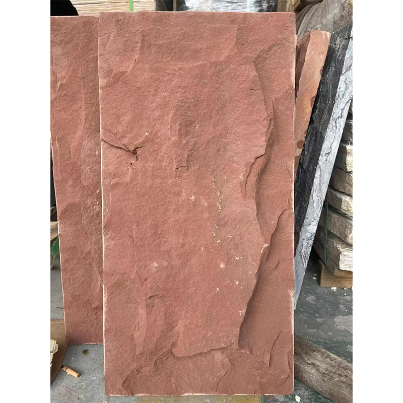 Sinotopstone Split Natural Face Finishing Red Sandstone Wall Floor Slab Tiles