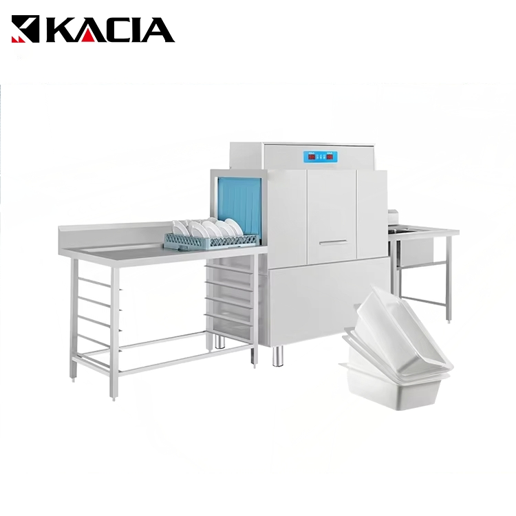 Commercial Factory Kitchen Dishwasher Smart Automatic Through Type Dishwasher