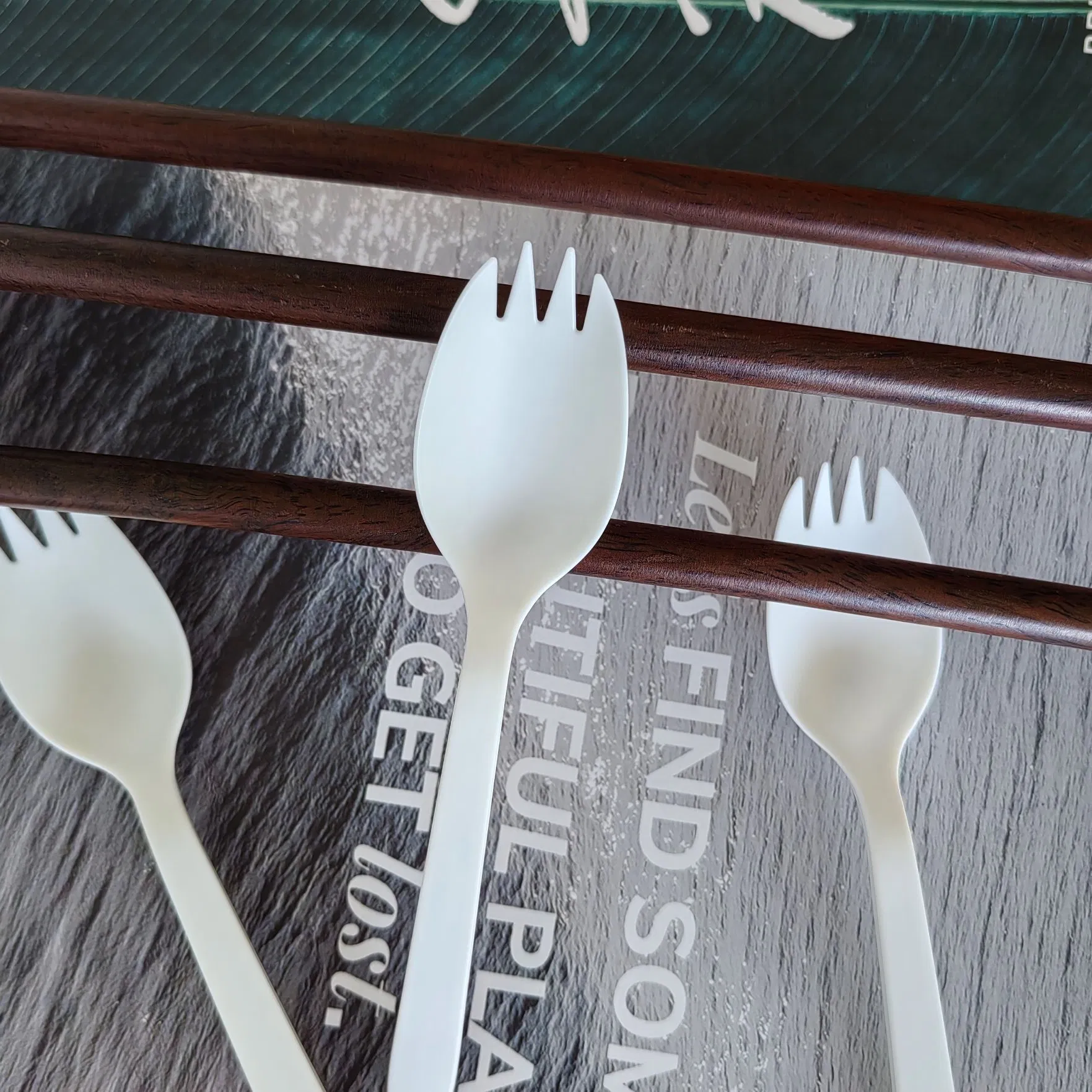 Zero Waste Biodegradable Flatware 100% Home Compostable Cutlery Heavy Duty PLA Fork Spoon