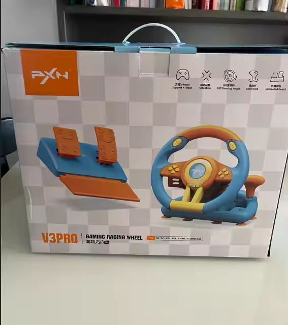 Pxn V3PRO Wholesale Pxn Racing Race Car 180 Turning Angles Dual Motors USB Vibration Dual Racing Joystic Simulation Driving Racing Game Steering Game Console