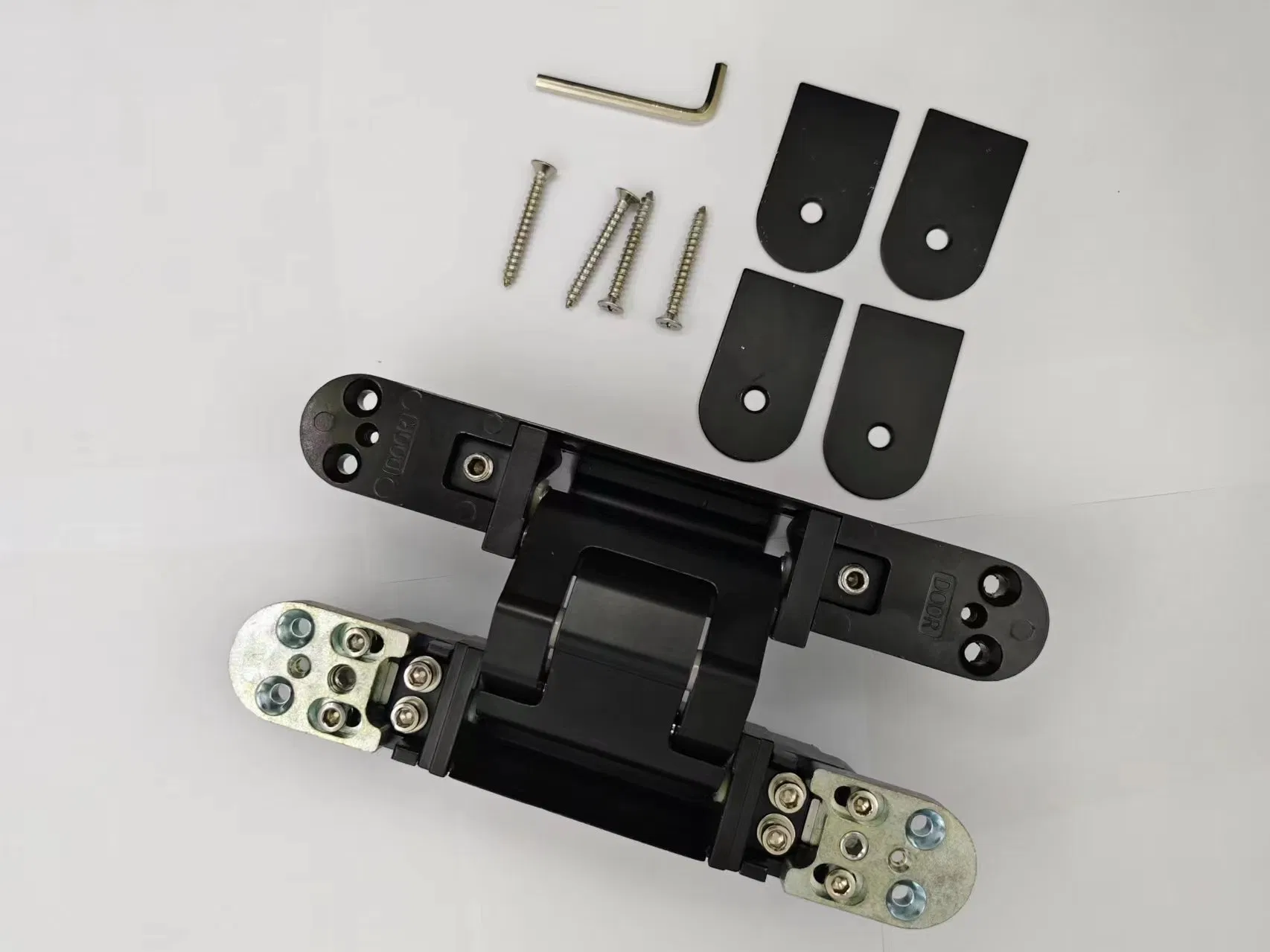 Heavy Duty 100kg 3D German Hidden Hinge Invisible 180 Adjustable Concealed Large Hinge Zinc Alloy for Furniture Gate Wooden Door