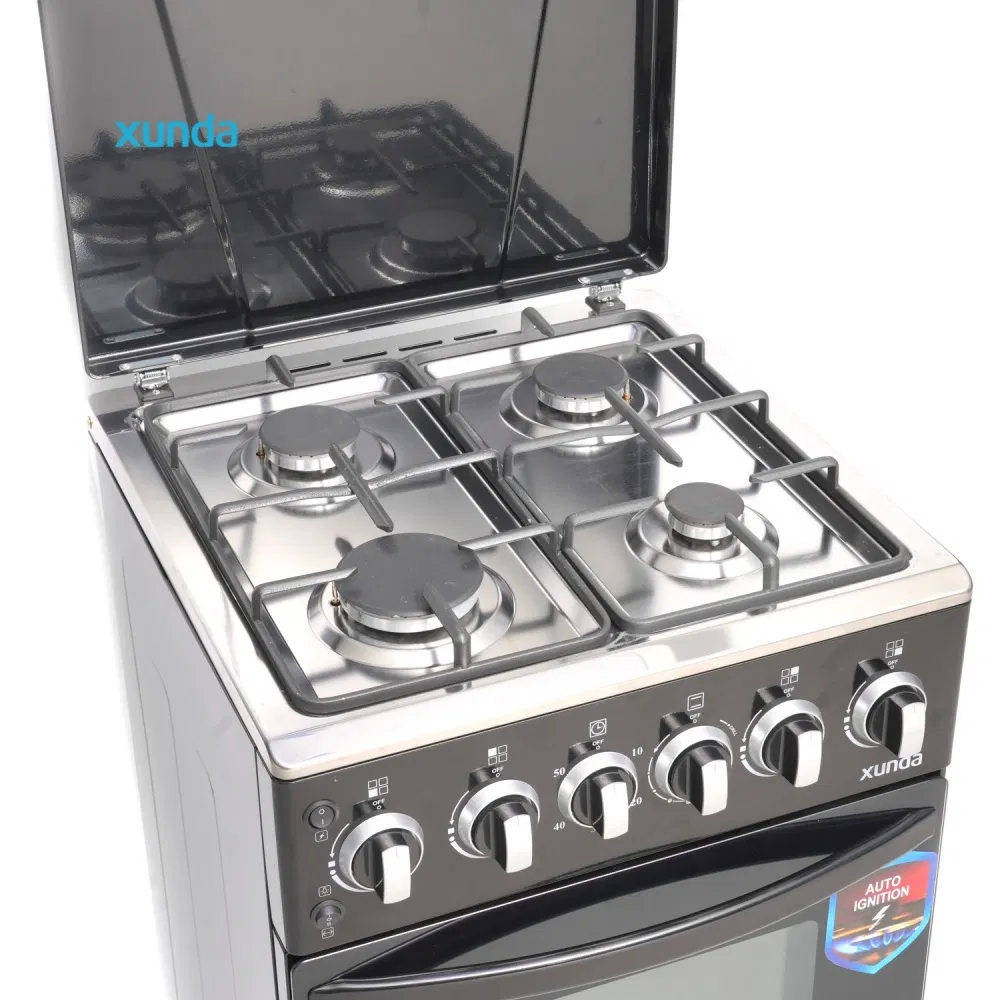 Xunda Combination 4 Gas Stove with Oven Multifunctional Range Oven All-in-One Kitchen Cooker Free Standing Gas Stove with CE