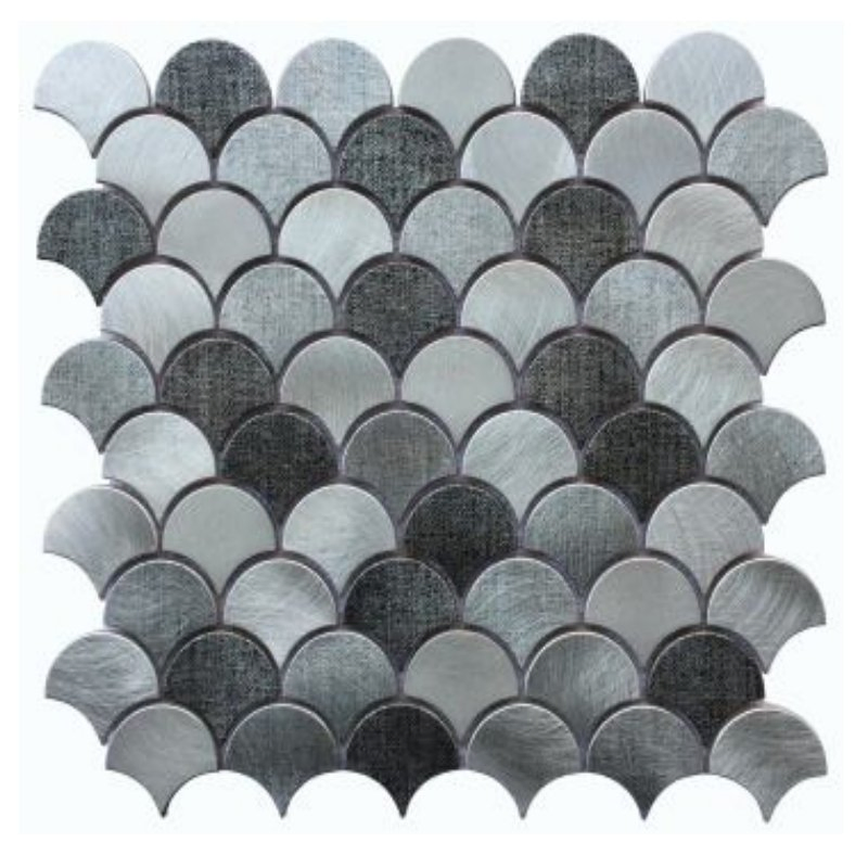 Chic Fish Scale Mosaic Tiles for Modern Bathroom Decor