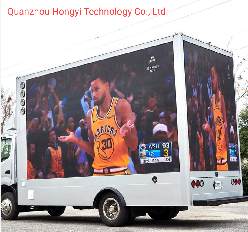 High Contrast Best Dissipation Factory Direct Sell P6 3 Sides Truck LED Advertising Billboard
