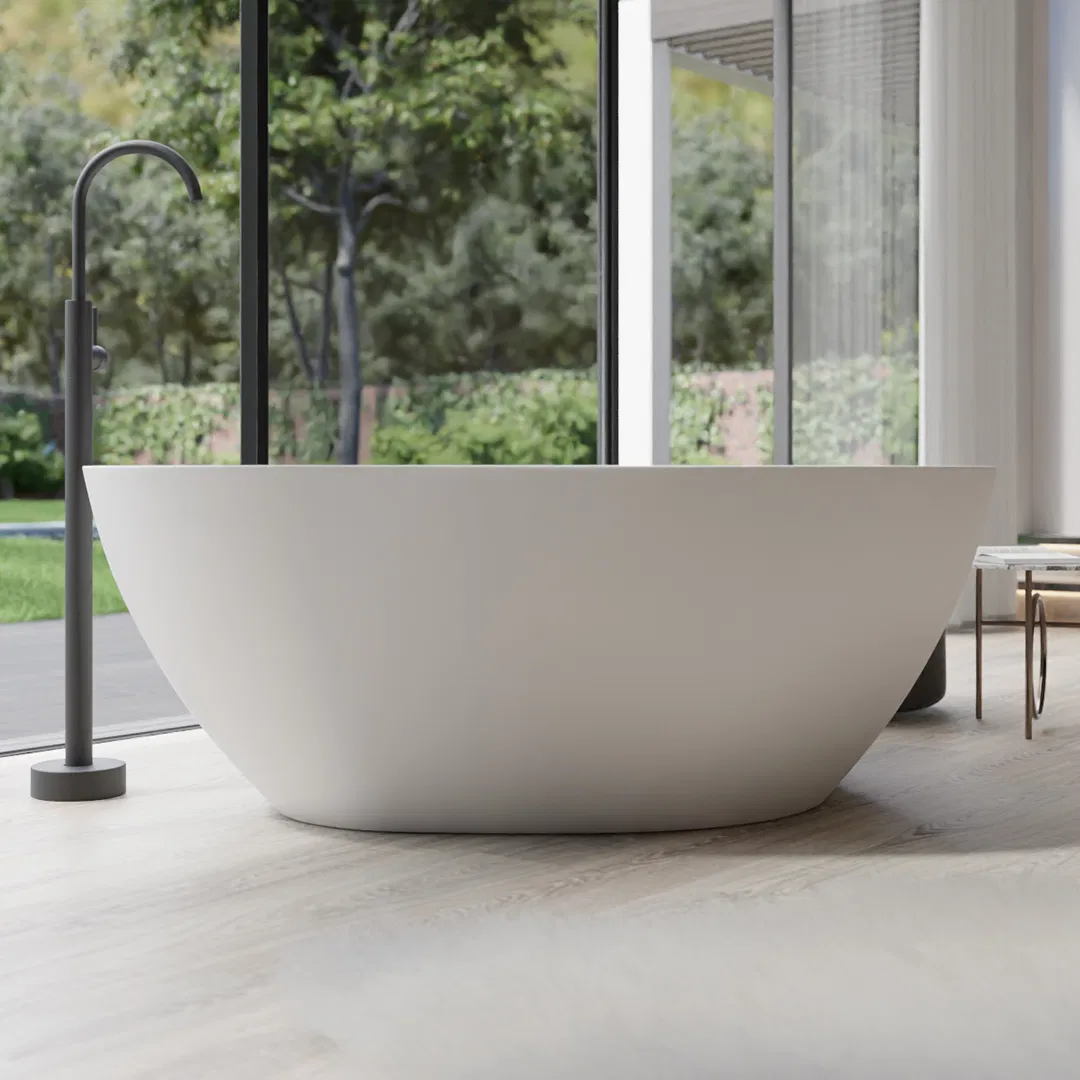 Ванна искусственный камень матовая белая