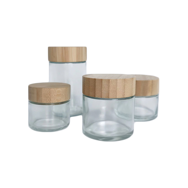 Стеклянные бутылки для концентратов 120 мл с бамбуковой крышкой