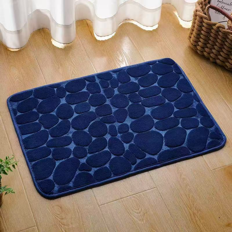 Coral Fleece Anti Slip Mat Reversible Design Bathroom Anti Slip Floor Mat