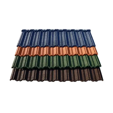 Classical Color Heat-Resistant Stone Coated Metal Roofing Tile with Lifespan of 50 Years for Tropical Climates