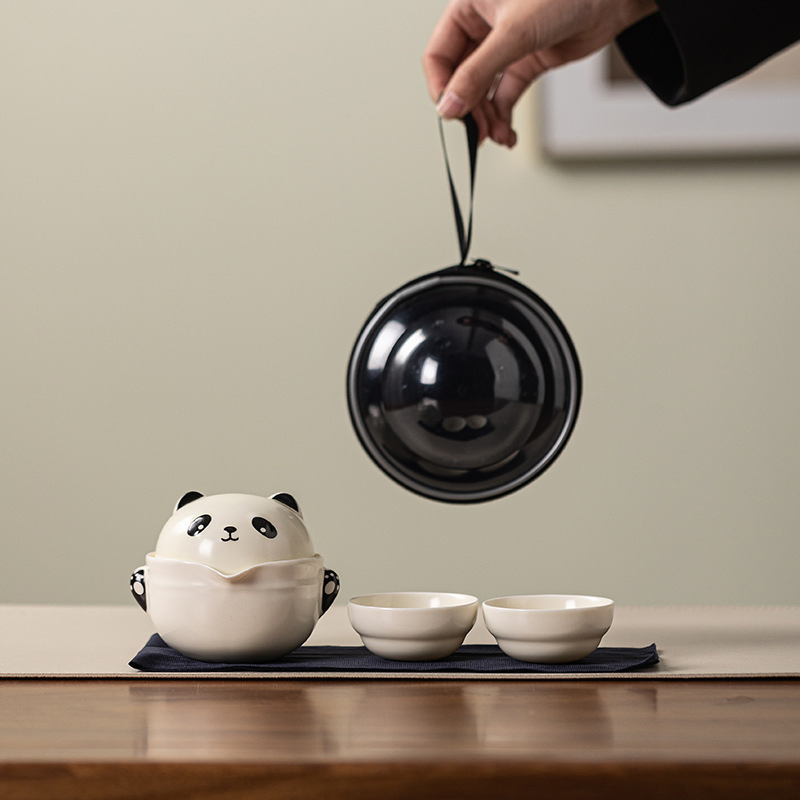Дорожный чайный набор Panda с 2 чашками