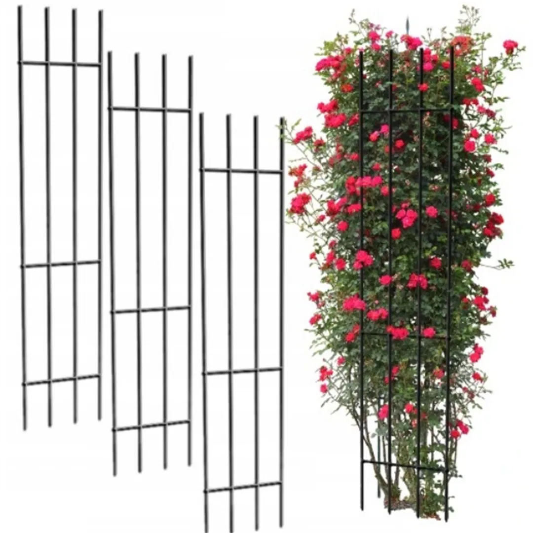 Garden Pergola Metal Plant Support Roses Flowers Tress Set 150cm
