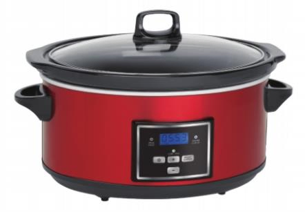 6qt Slow Cooker with Non-Stick Interior for Easy Cleaning