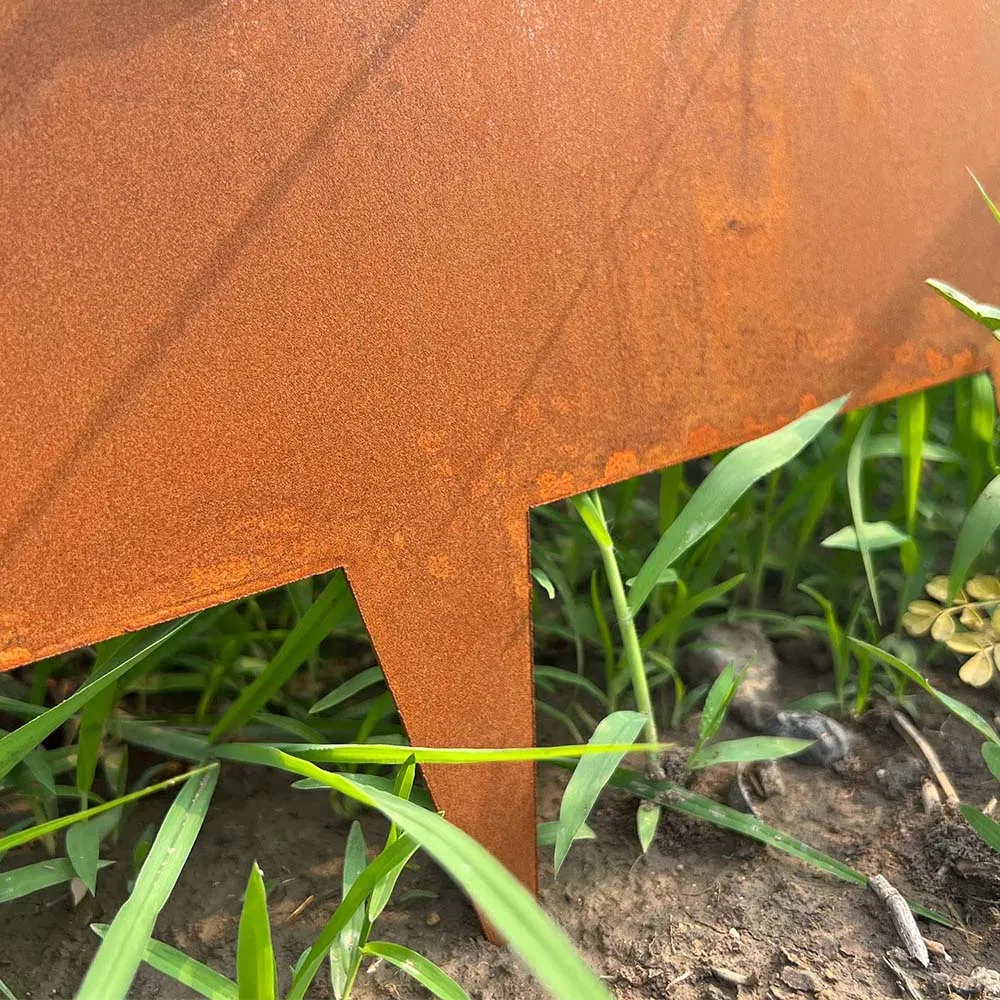 Modern Fencing Border Metal Rusty Corten Steel Flexible Landscape Garden Lawn Edging