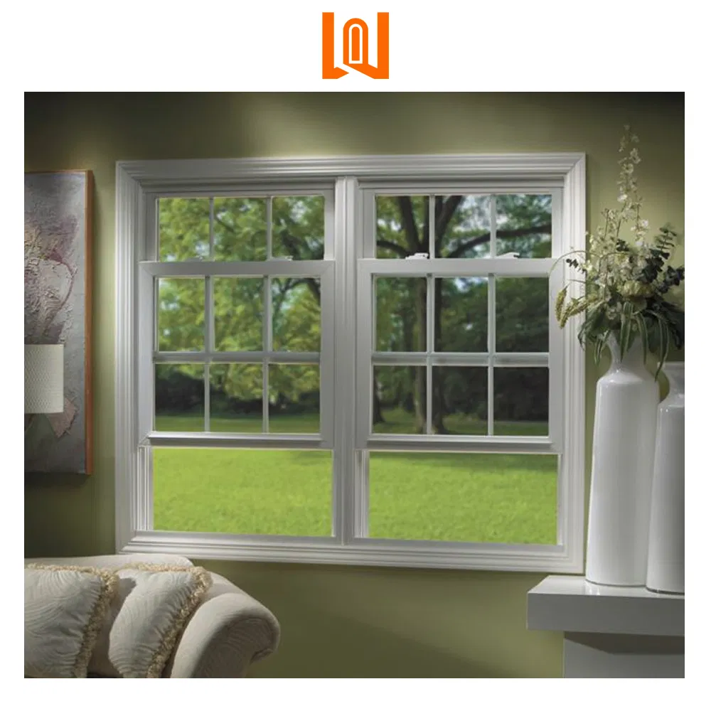 Wanjia Customized Interior Residential Vinyl Single Hung Double Hung UPVC Windows
