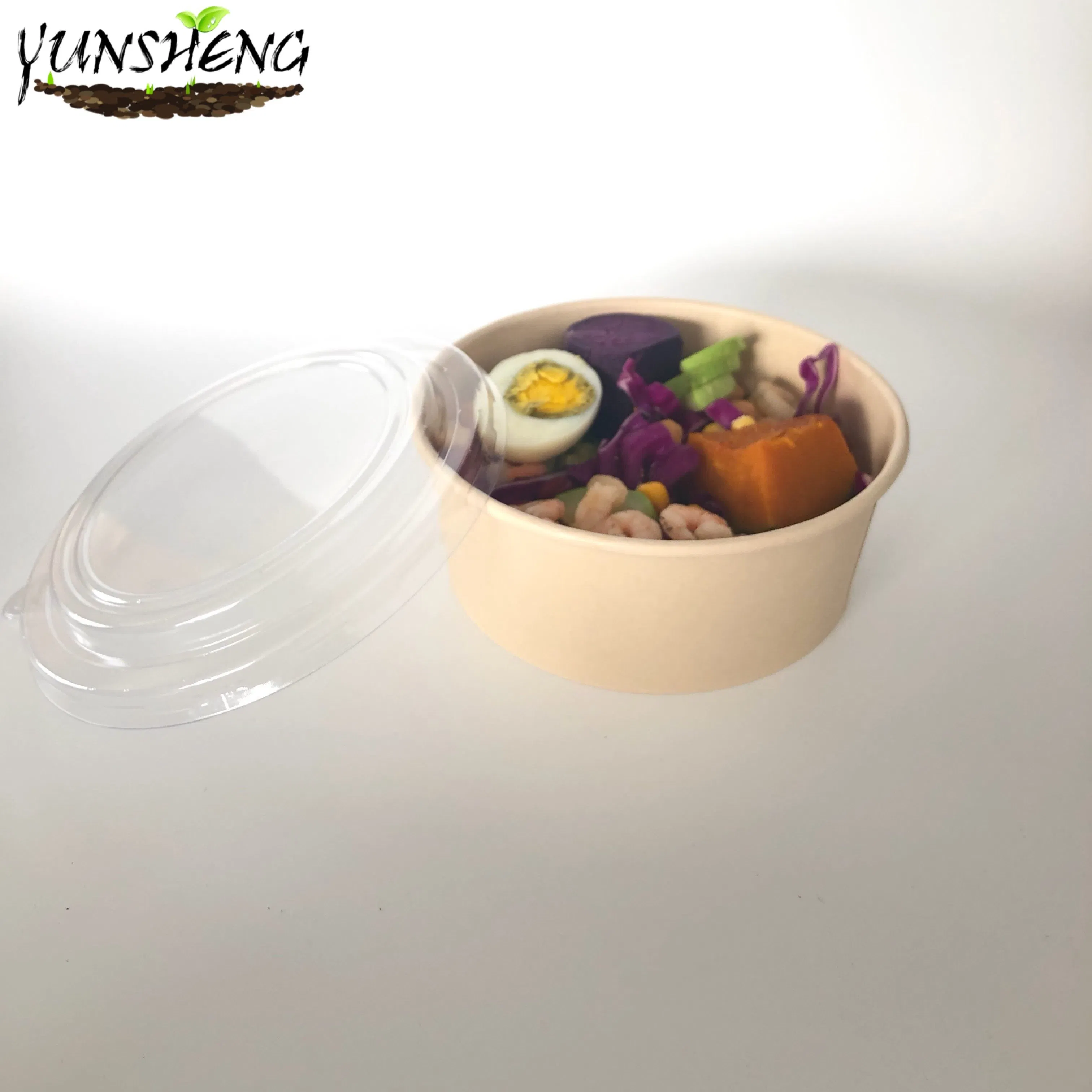 Kraft Salad Bowls Microwave Containers Street Food Packaging