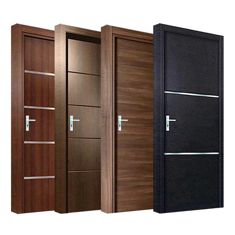 Factory Wholesale Price Modern Home Hotel Interior Room Door Composite Solid Wooden Door