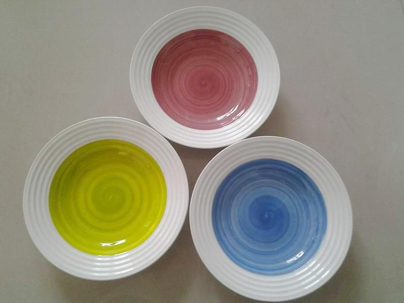 8.75"Soup Plate Color Line Porcelainware Ceramics Tableware