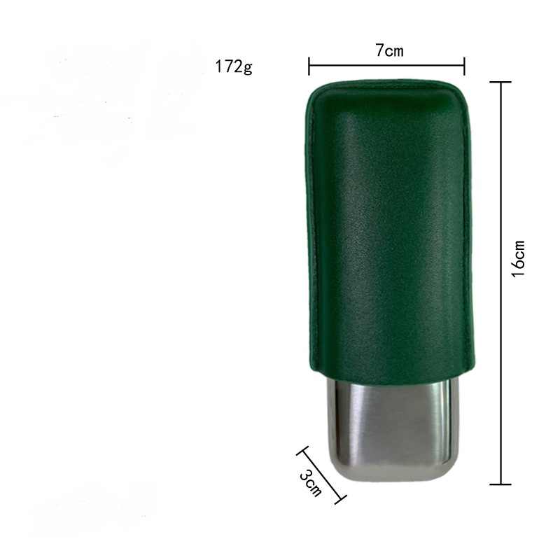 Ea535 Wholesale Leather Cigar Case Portable Travel Cigarette Waterproof Tobacco Storage Box Metal Customized Cases