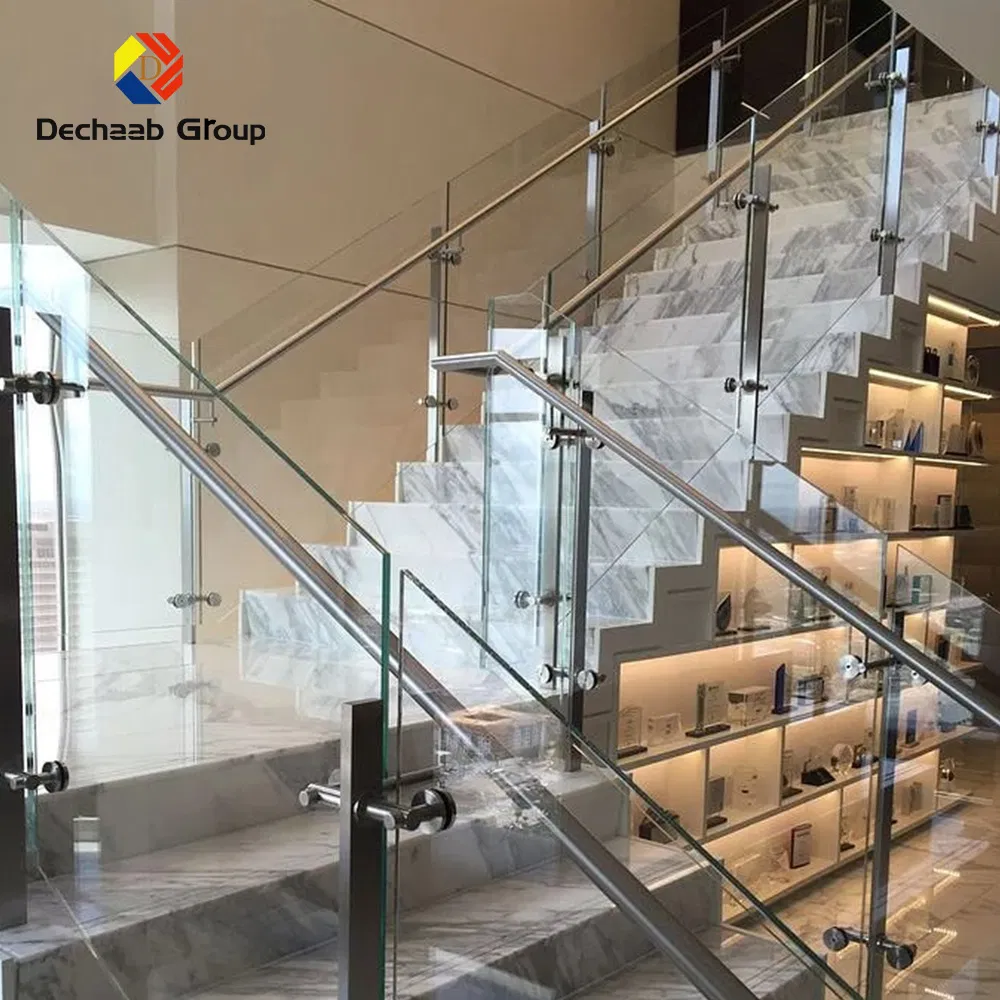 CE Certified Glass Railing with Customized Upright Post