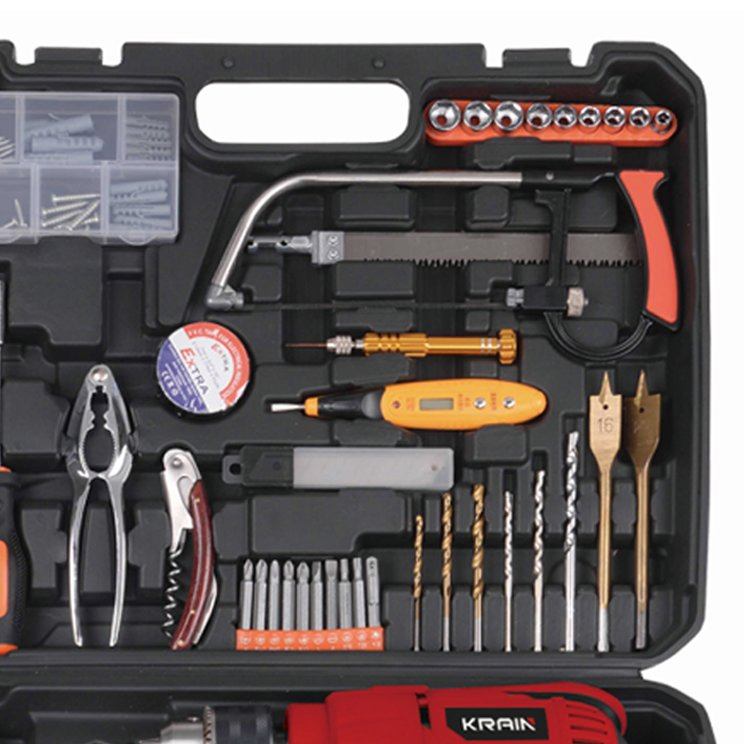 Impact Drill Screwdriver Kit Tool Box Set Hand Drilling Machine Electric Power