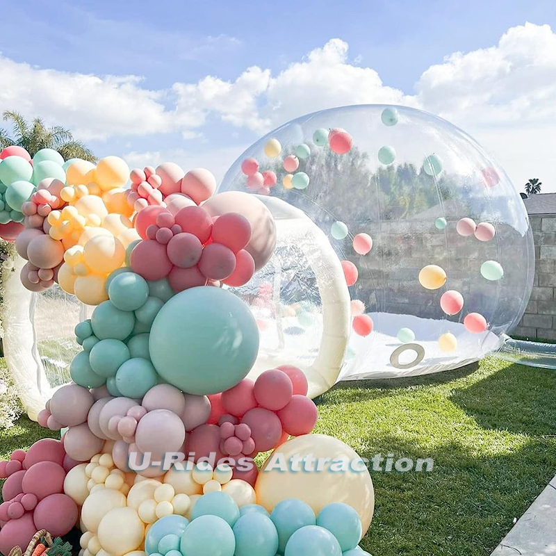 New design Giant bubble filled 100% PVC Tent inflatable balloon fun house with blower for party wedding
