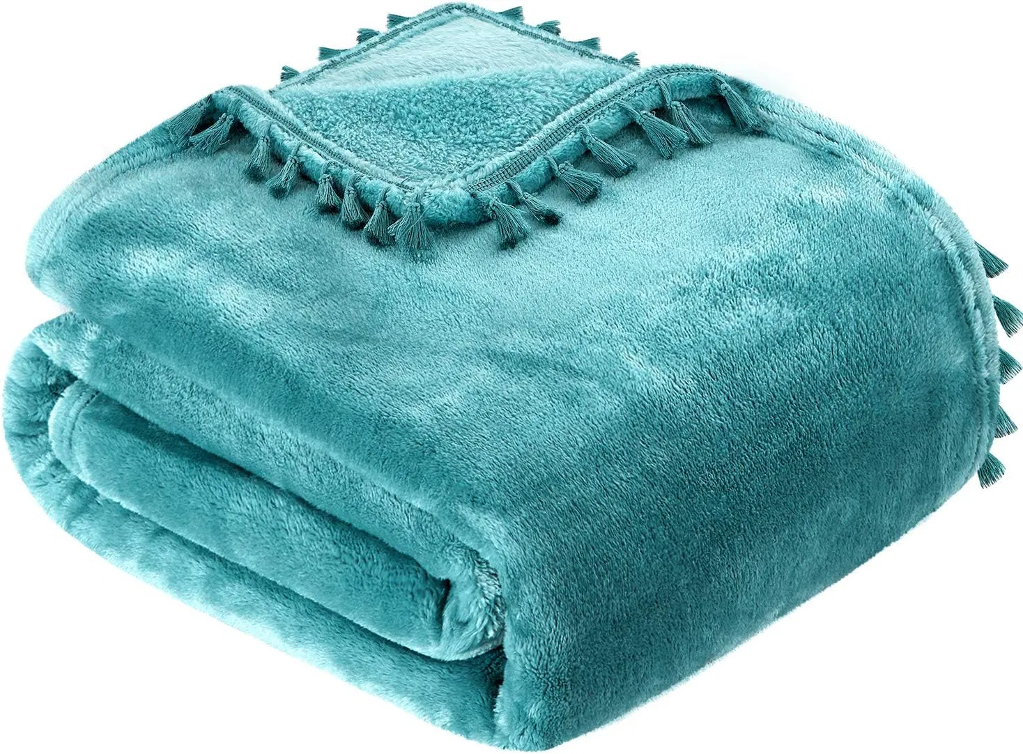 Плед флисовый с бахромой, 140x200 см