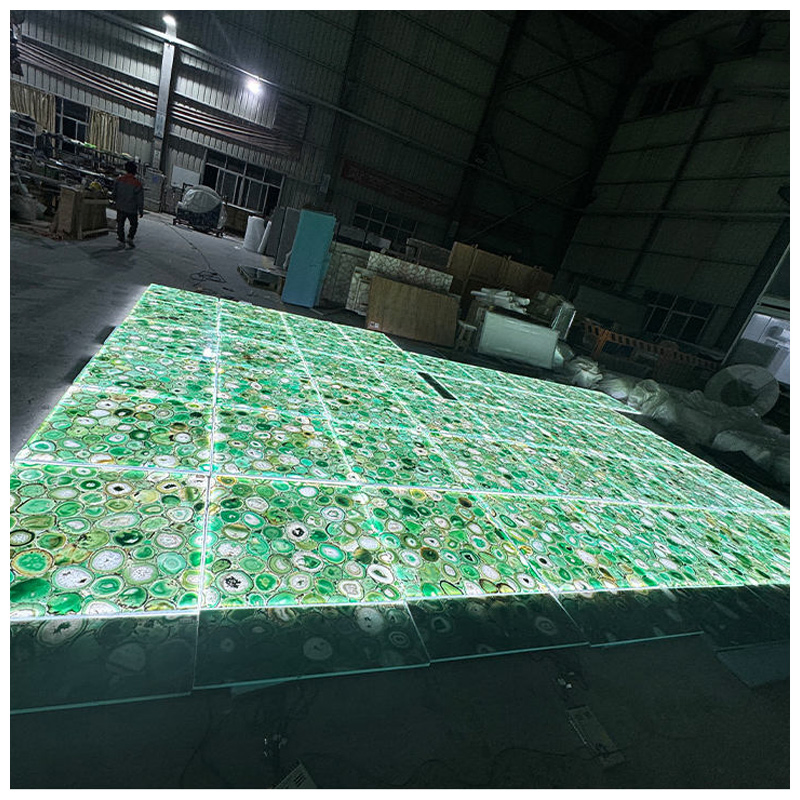 Translucent Green Agate Gemstone Floor and Wall Tiles