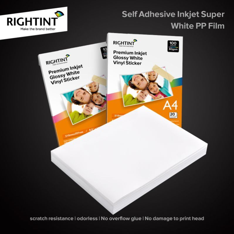 PP Synthetic Paper Rightint Carton A4, OEM "Marketplace" Self Adhesive Label