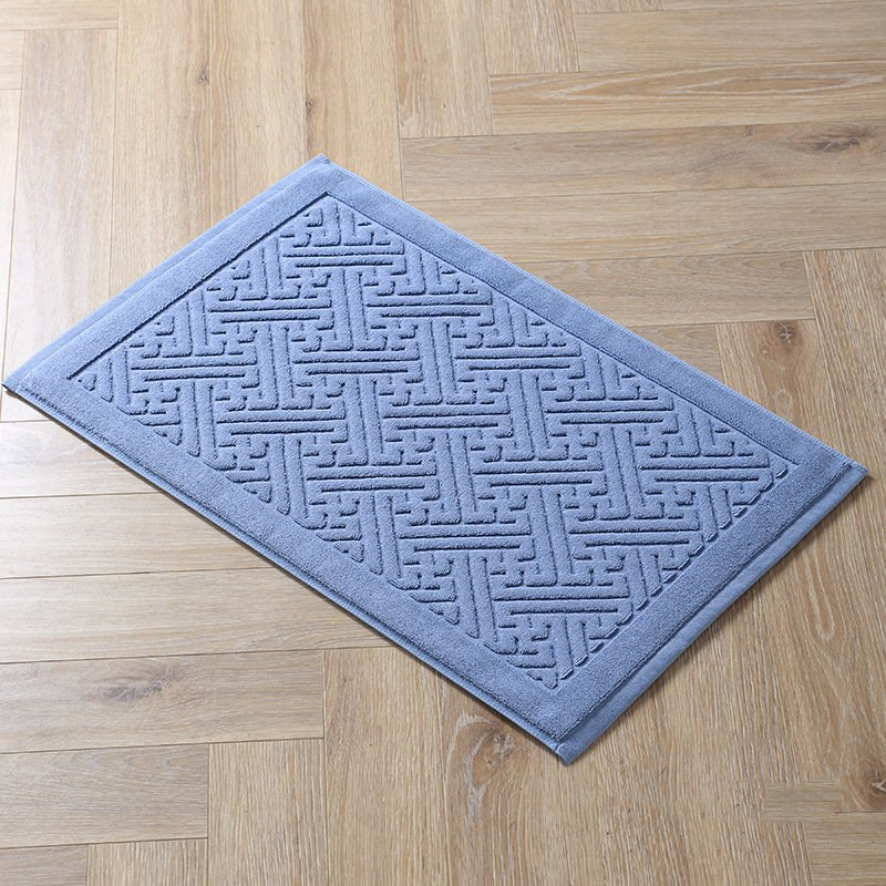 Hotel SPA Cotton Jacquard Non Slip Absorbent Bath Carpet Bathmat