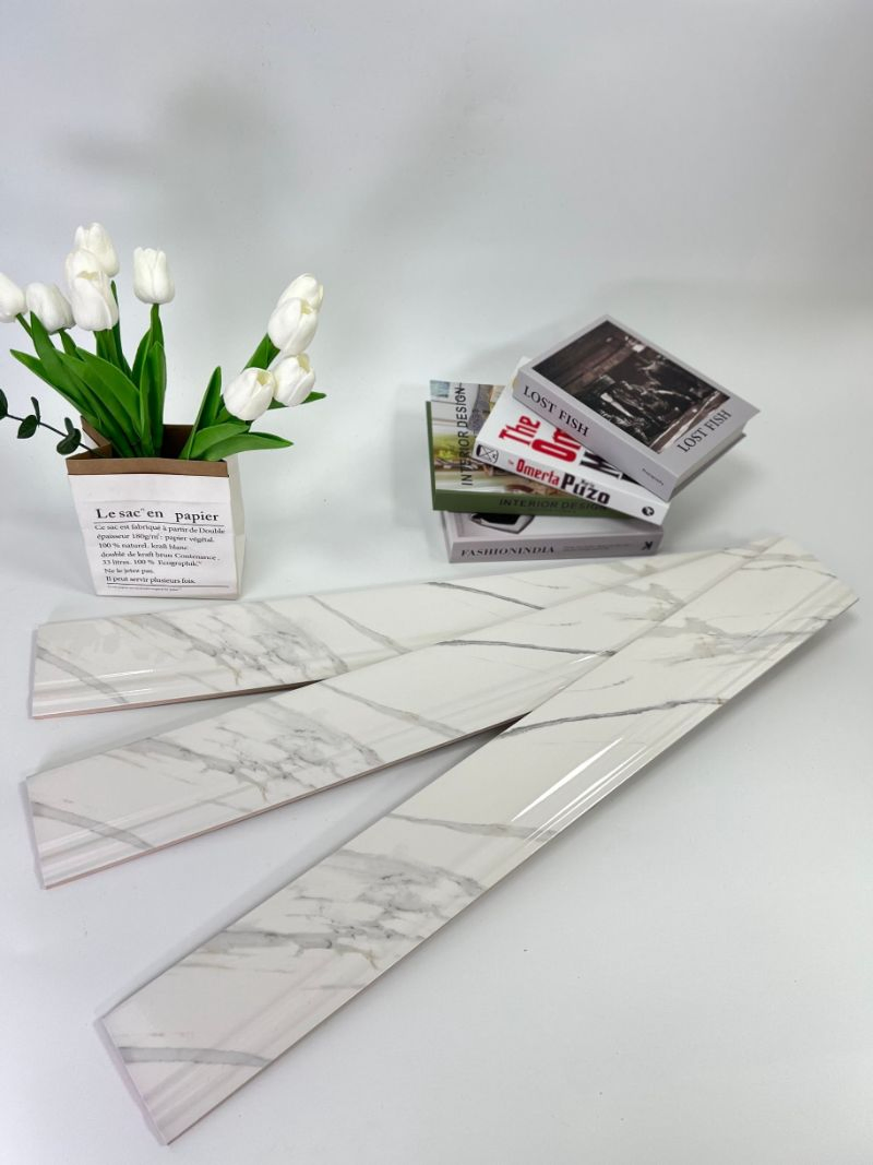 Modern Design 100*800mm Border Porcelain Ceramic Skirting Tile Wall Floor Edge Decoration