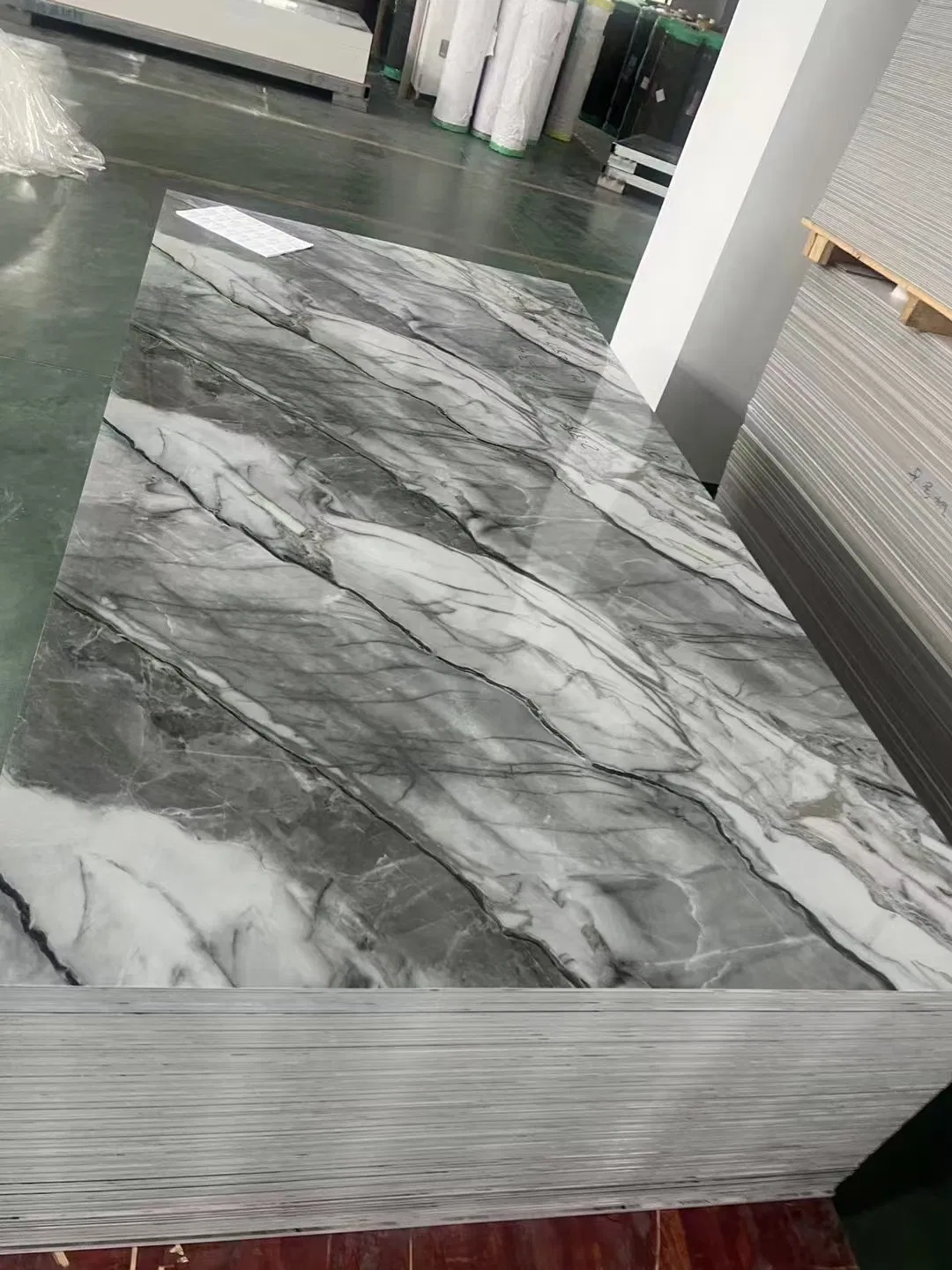Hot Sale PVC Marble Sheet, Stone Plastic Composite Marble Wall Panel Board