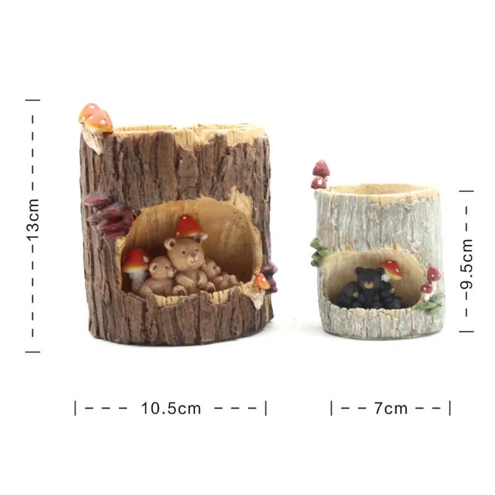 Creative Tree House Animals Flower Succulent Plant Pots Resin Wyz21203
