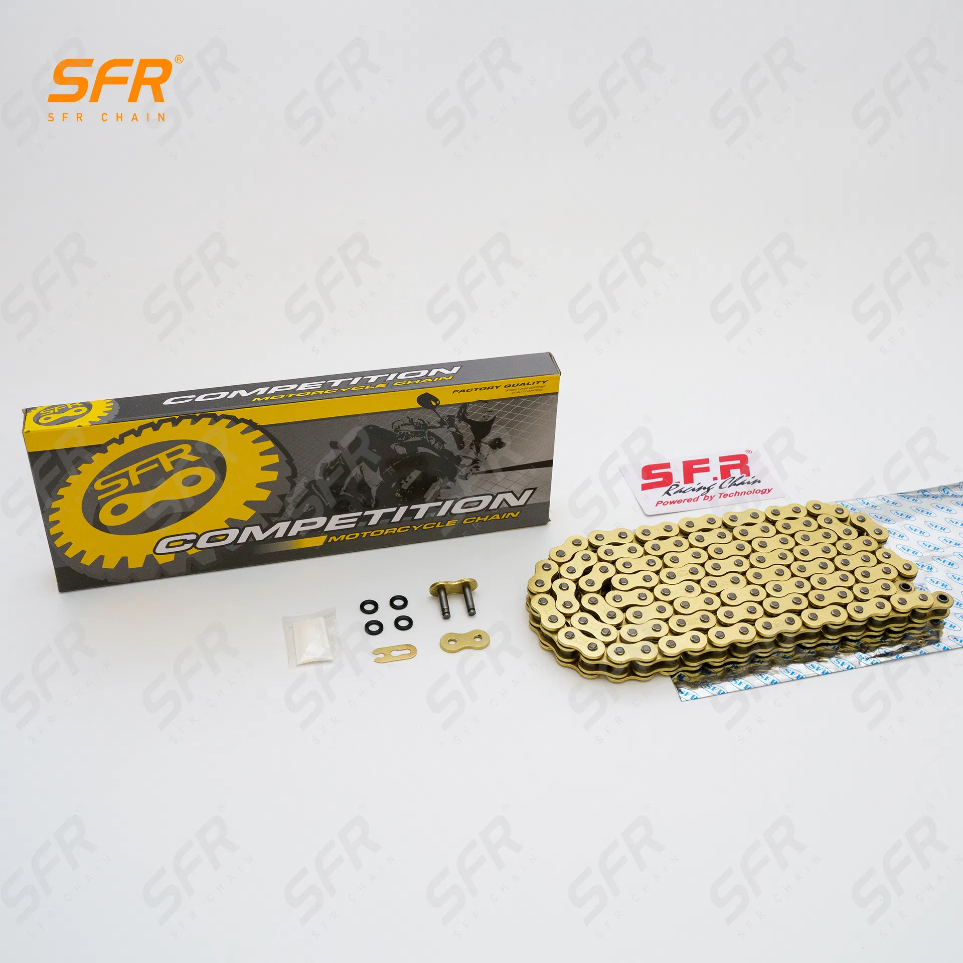 Цепь и звезда мотоциклетная SFR 520HX 120L, сталь 45#