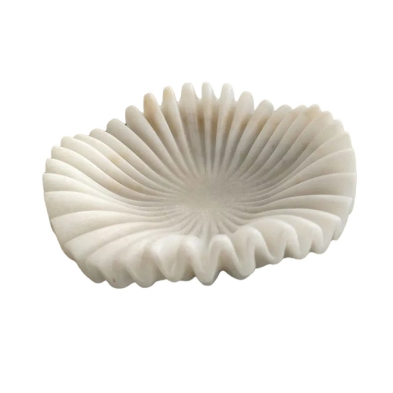 Flower Design Home Accessories Marble Bowl for Fruits